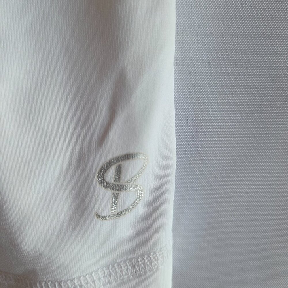 Women’s White Racerback Zip-Front Tank Top - Picture 2 of 7